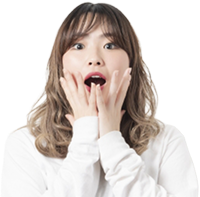 びっくりしている女性